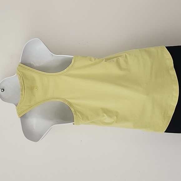 Lululemon Womens Racerback Tank Top Light Yellow/ Green  Size 4 - Picture 6 of 9